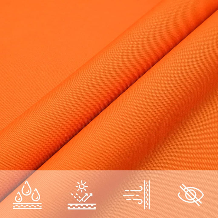 solsejl 5x7x7 m trekantet oxfordstof orange