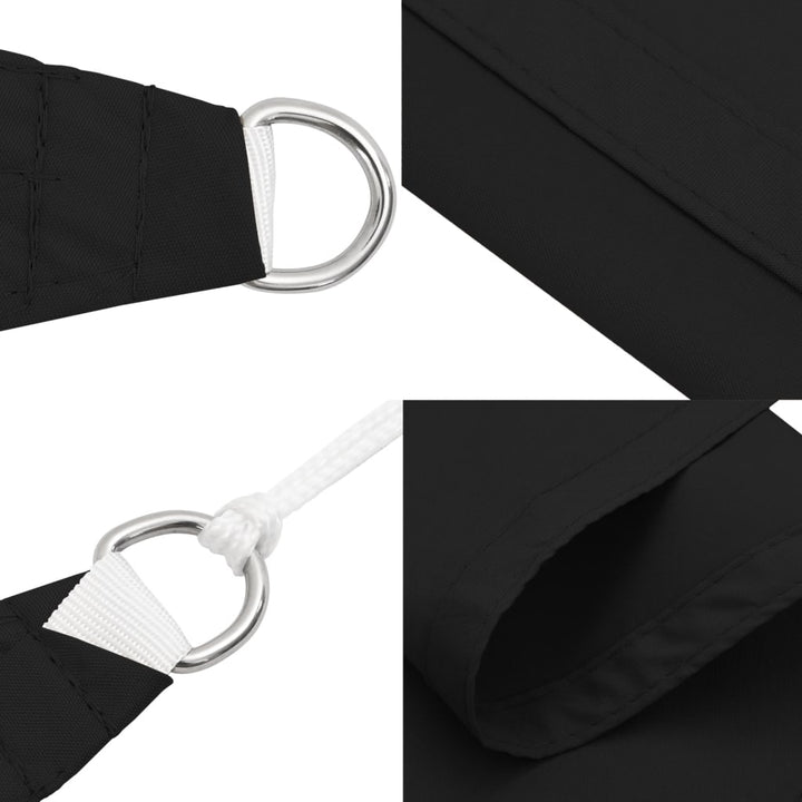 solsejl 3,6x3,6 m oxfordstof firkantet sort