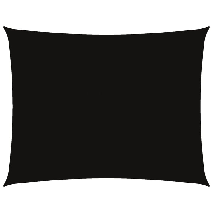 solsejl 3,5x4,5 m rektangulær oxfordstof sort