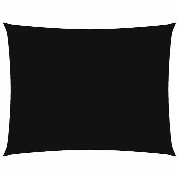 solsejl 3,5x5 m rektangulær oxfordstof sort