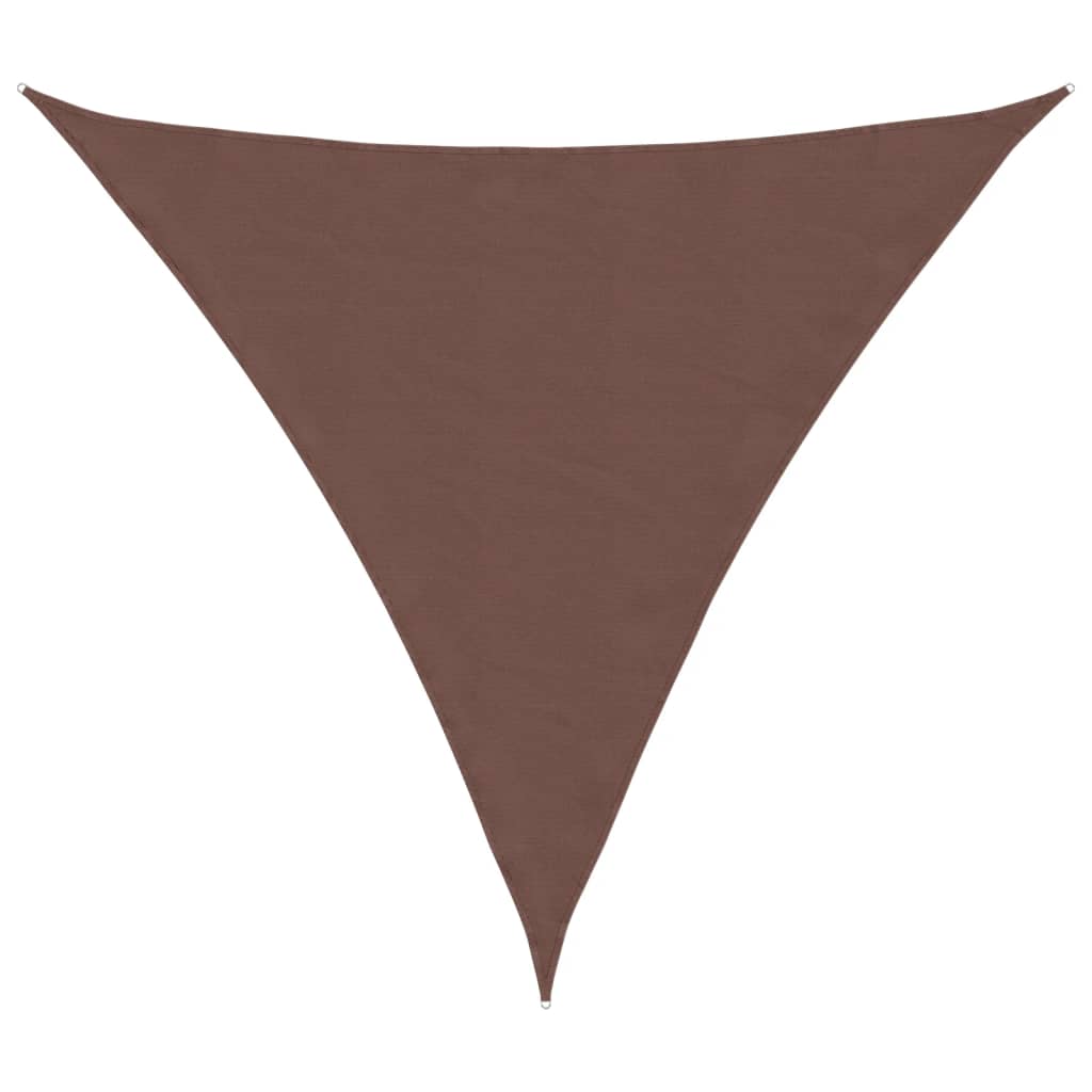 solsejl 3,6x3,6x3,6 m oxfordstof trekantet brun
