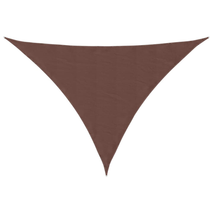 solsejl 5x5x6 m trekantet oxfordstof brun
