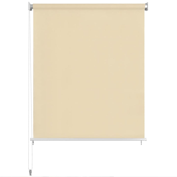 udendørs rullegardin 85 (B) x 230 (H) cm HDPE cremefarvet