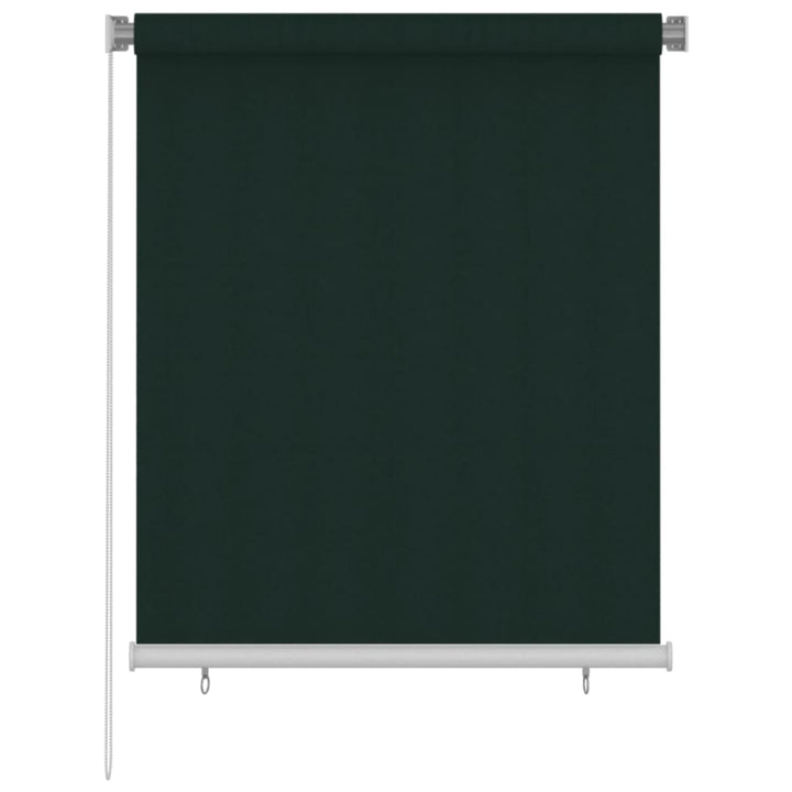 udendørs rullegardin 120x140 cm HDPE mørkegrøn
