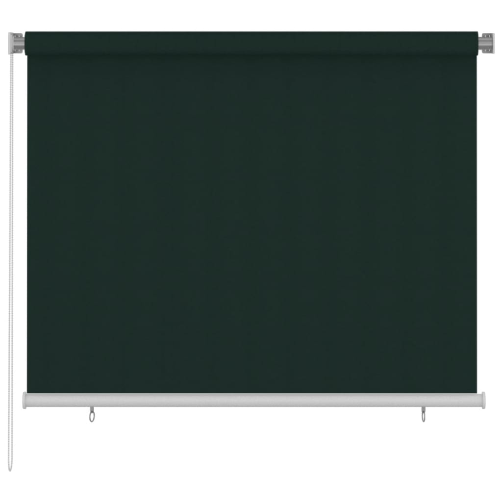 udendørs rullegardin 180x140 cm HDPE mørkegrøn