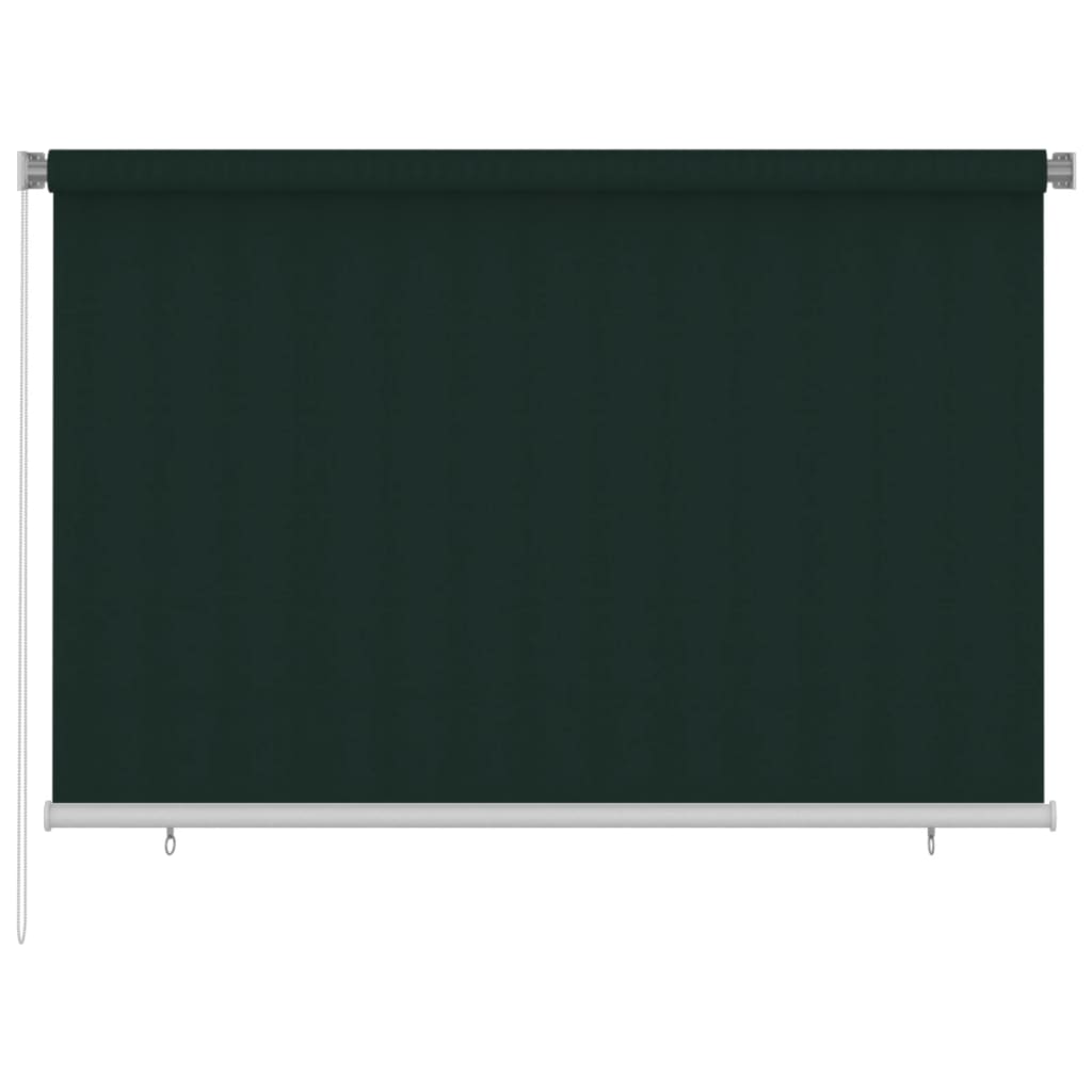 udendørs rullegardin 220x140 cm HDPE mørkegrøn
