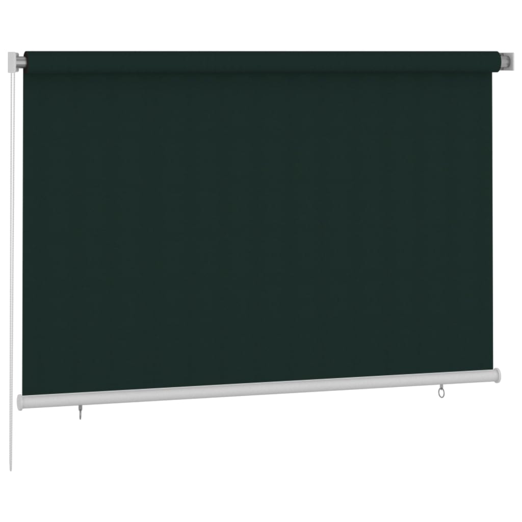 udendørs rullegardin 220x140 cm HDPE mørkegrøn