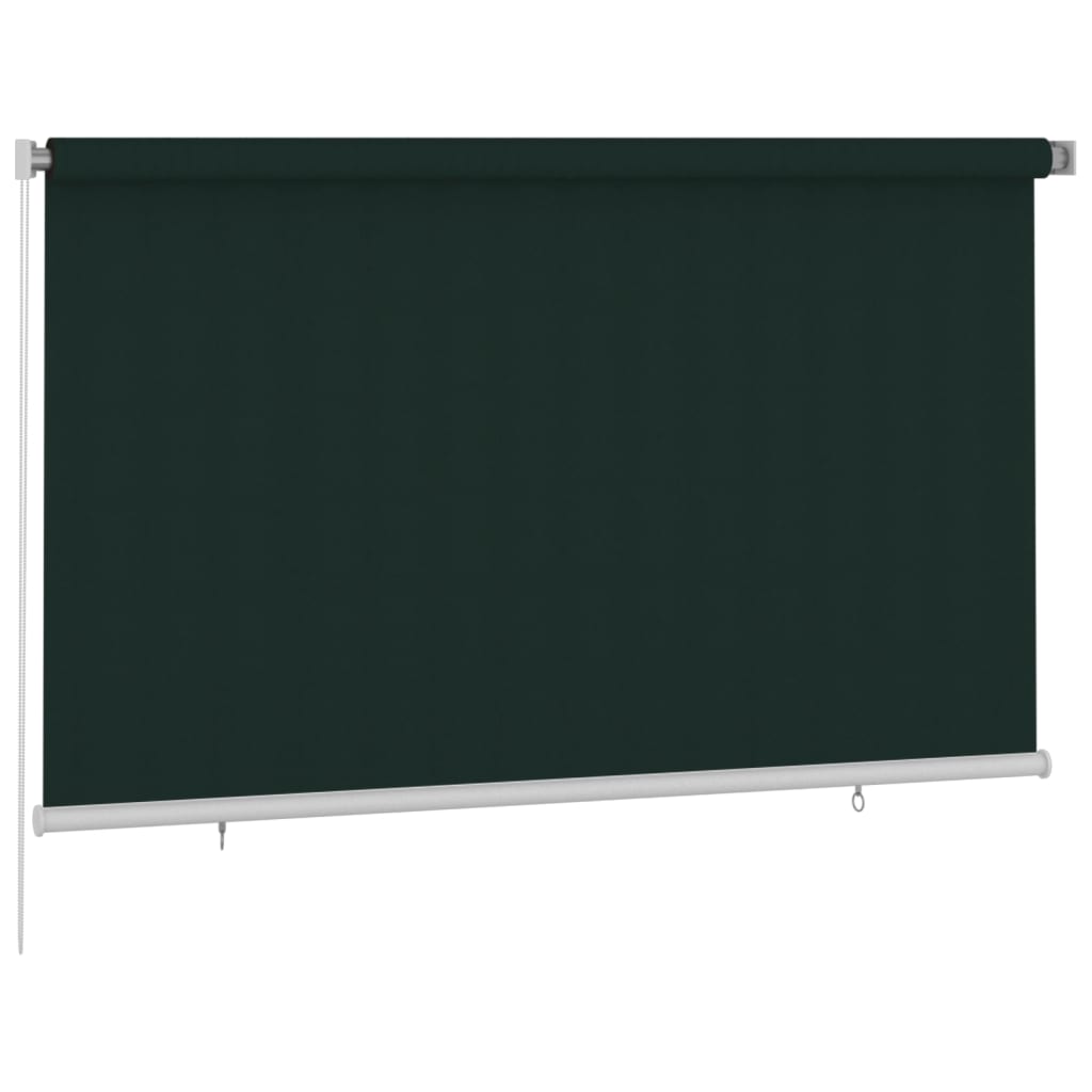 udendørs rullegardin 240x140 cm HDPE mørkegrøn