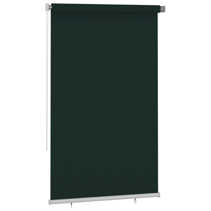 udendørs rullegardin 140x230 cm HDPE mørkegrøn