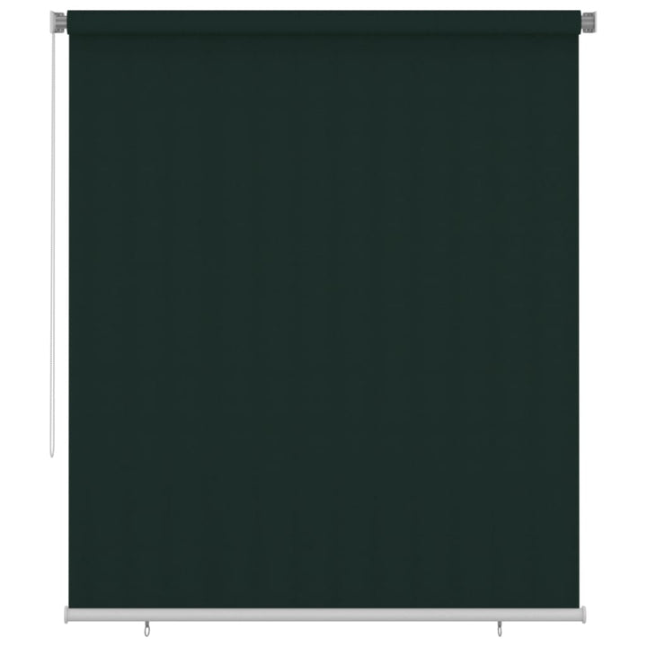 udendørs rullegardin 200x230 cm HDPE mørkegrøn