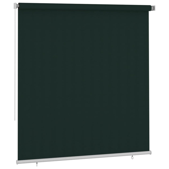 udendørs rullegardin 220x230 cm HDPE mørkegrøn