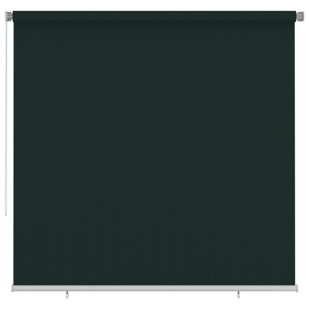 udendørs rullegardin 245 (B) x 230 (H) cm HDPE mørkegrøn
