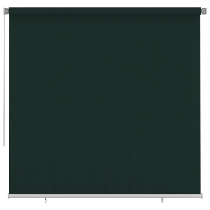 udendørs rullegardin 245 (B) x 230 (H) cm HDPE mørkegrøn