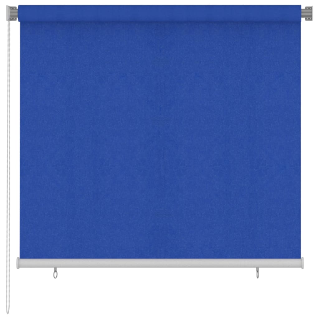 udendørs rullegardin 160x140 cm HDPE blå