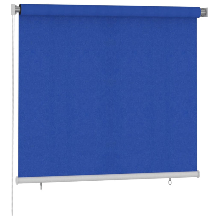 udendørs rullegardin 160x140 cm HDPE blå