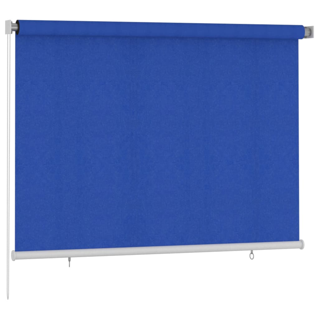 udendørs rullegardin 200x140 cm HDPE blå