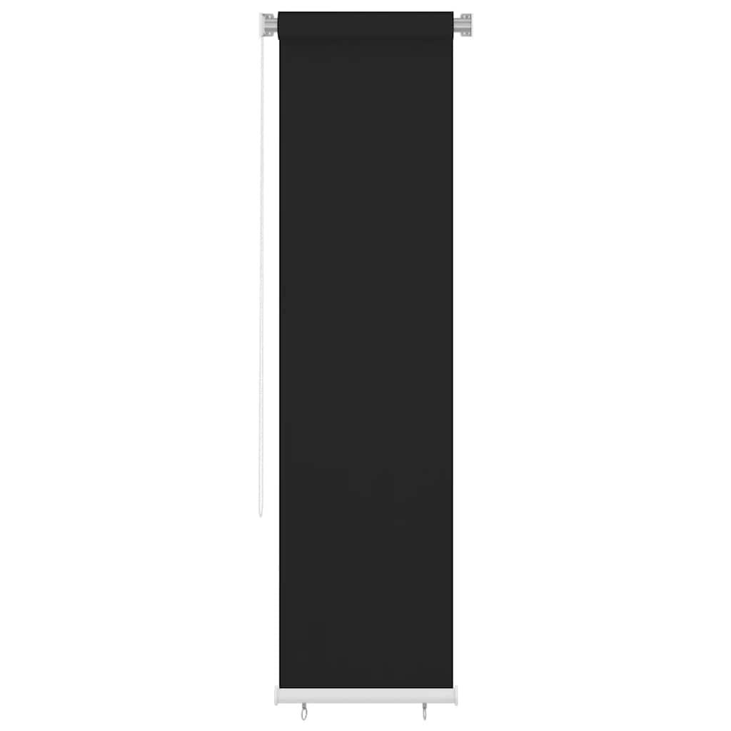 udendørs rullegardin 65 (B) x 230 (H) cm HDPE sort
