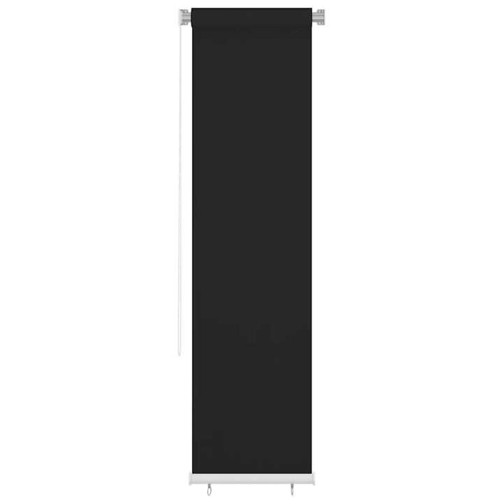udendørs rullegardin 65 (B) x 230 (H) cm HDPE sort