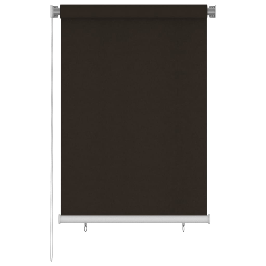 udendørs rullegardin 100x140 cm HDPE brun