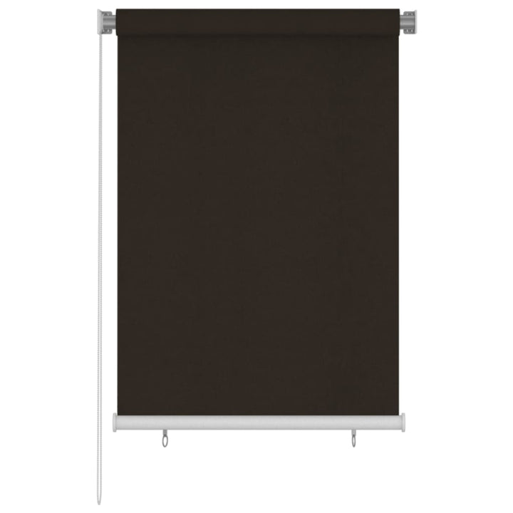 udendørs rullegardin 100x140 cm HDPE brun