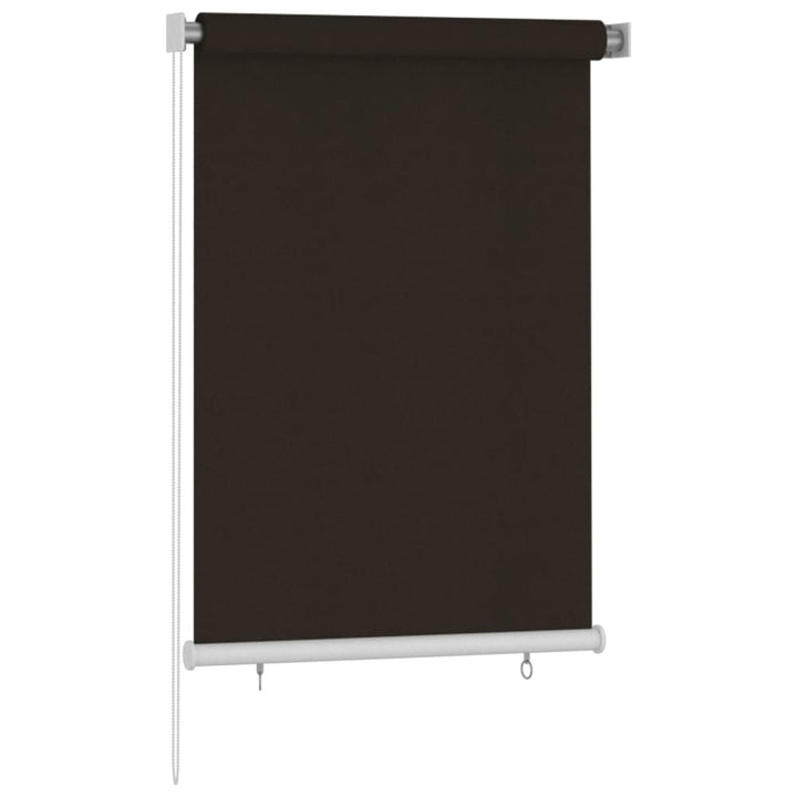 udendørs rullegardin 100x140 cm HDPE brun