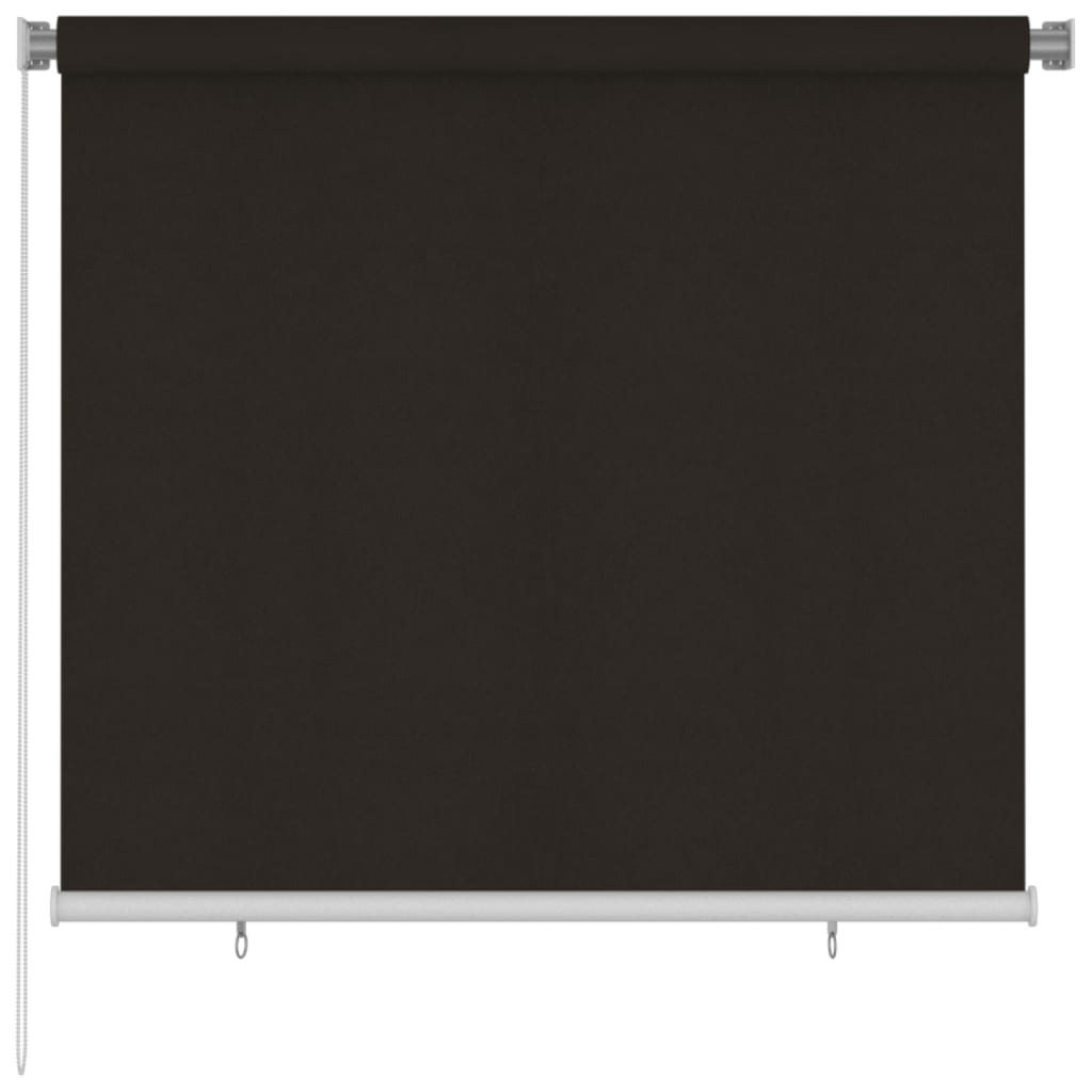 udendørs rullegardin 160x140 cm HDPE brun