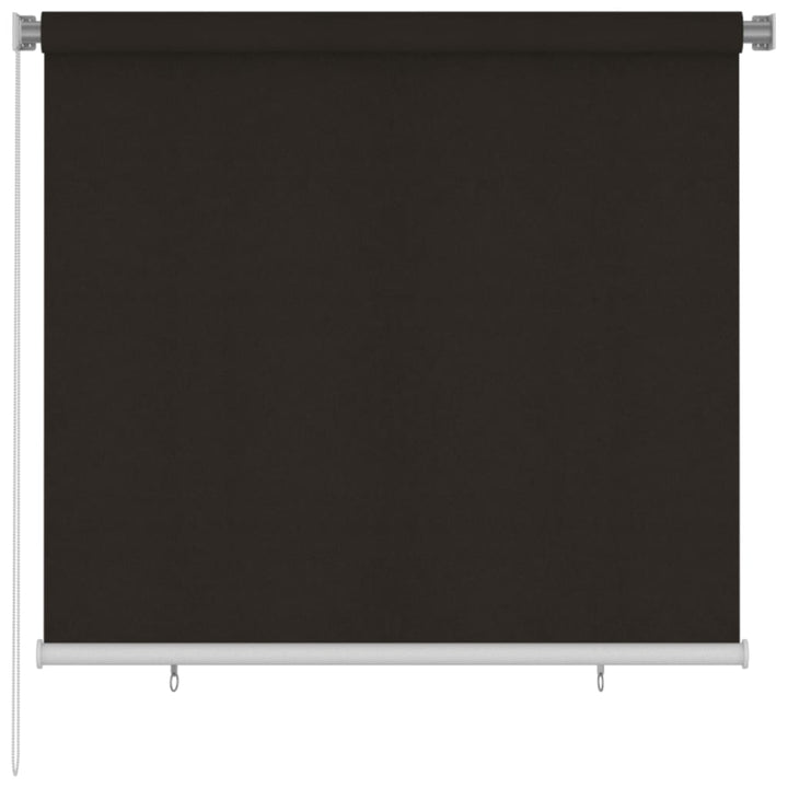 udendørs rullegardin 160x140 cm HDPE brun
