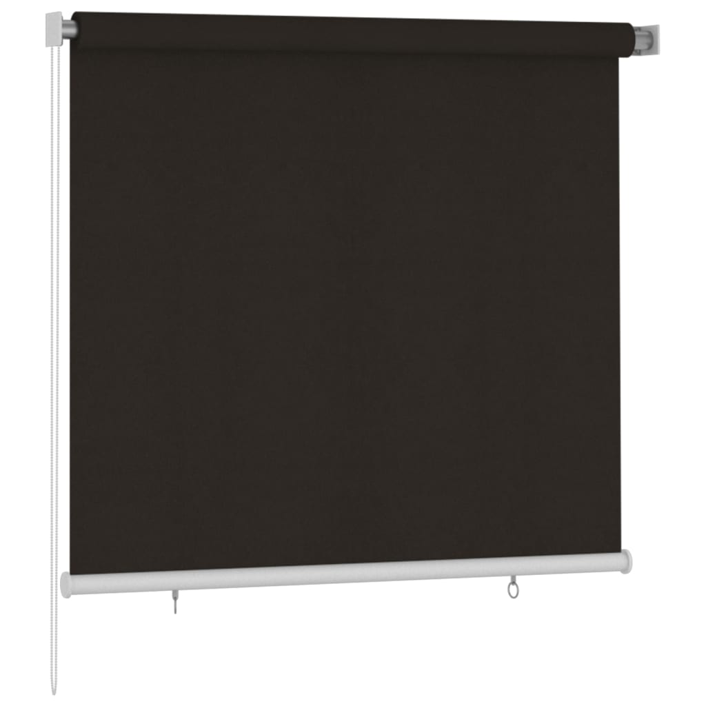 udendørs rullegardin 160x140 cm HDPE brun
