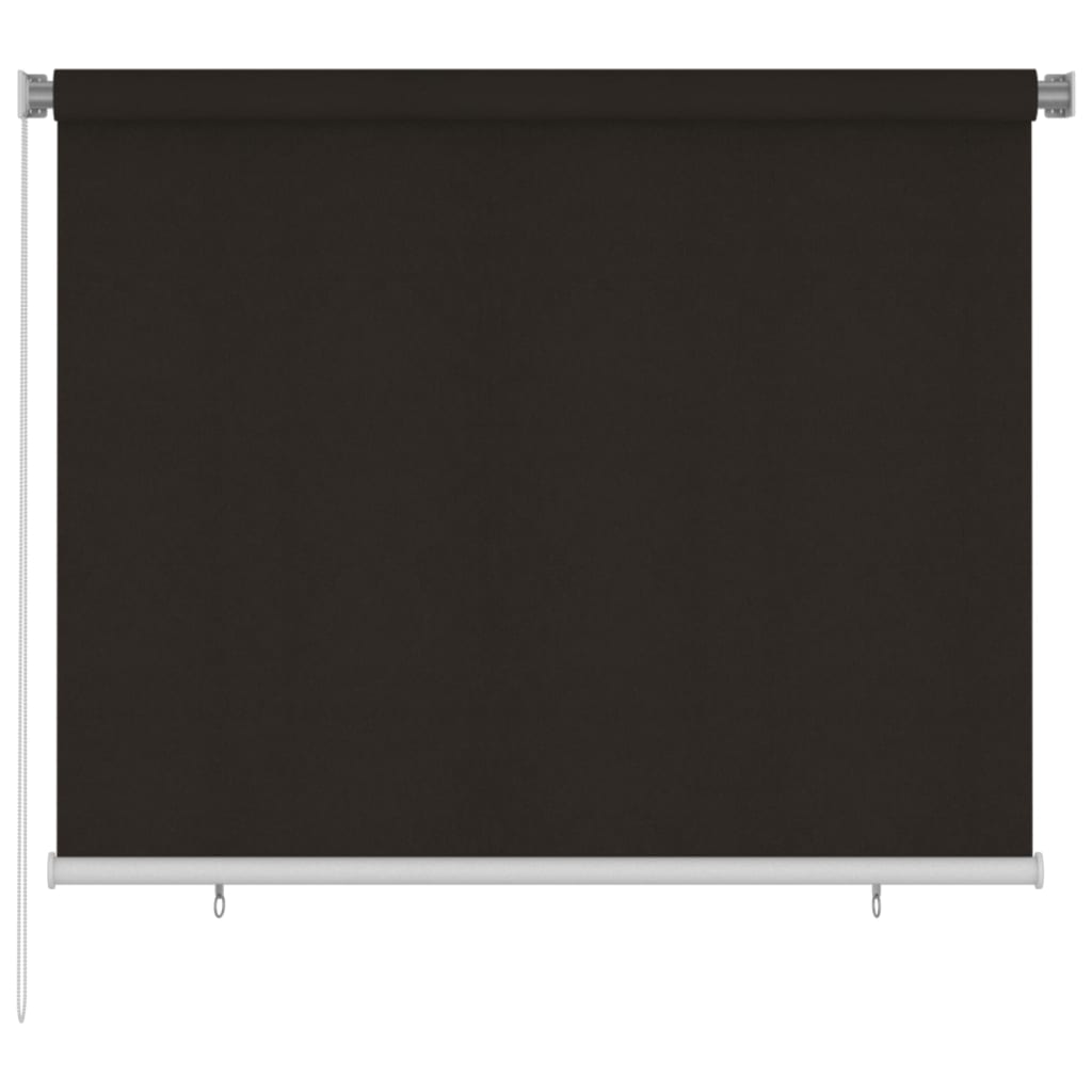 udendørs rullegardin 180x140 cm HDPE brun