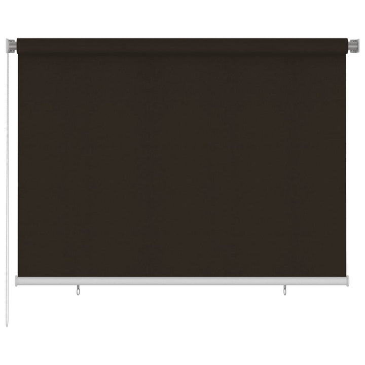 udendørs rullegardin 205 (B) x 140 (H) cm HDPE brun