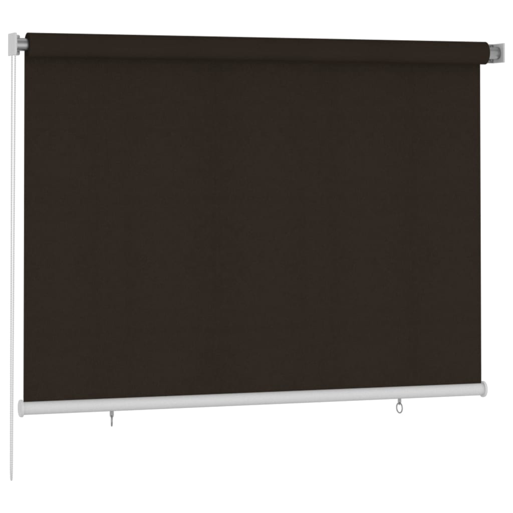 udendørs rullegardin 205 (B) x 140 (H) cm HDPE brun