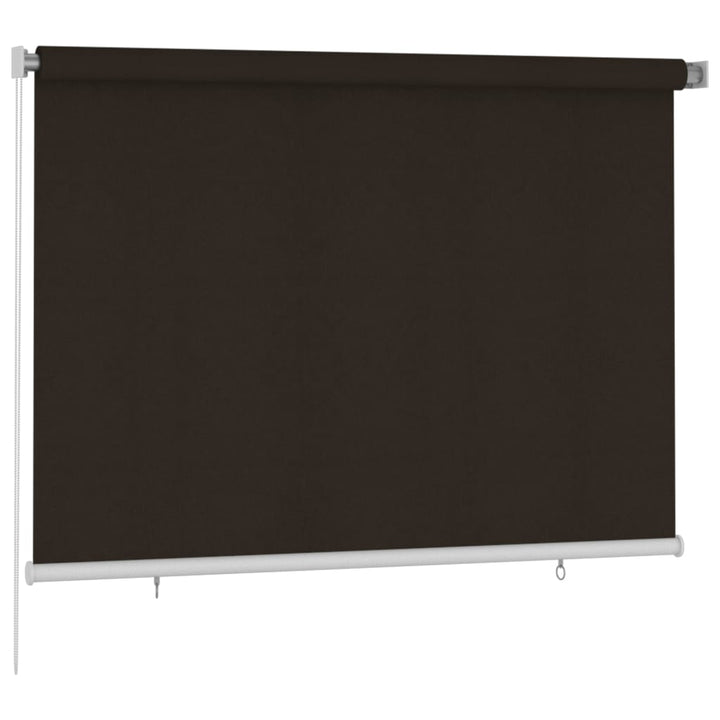 udendørs rullegardin 205 (B) x 140 (H) cm HDPE brun