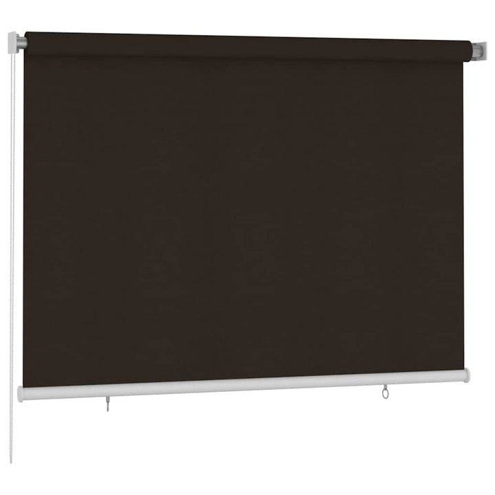 udendørs rullegardin 205 (B) x 140 (H) cm HDPE brun