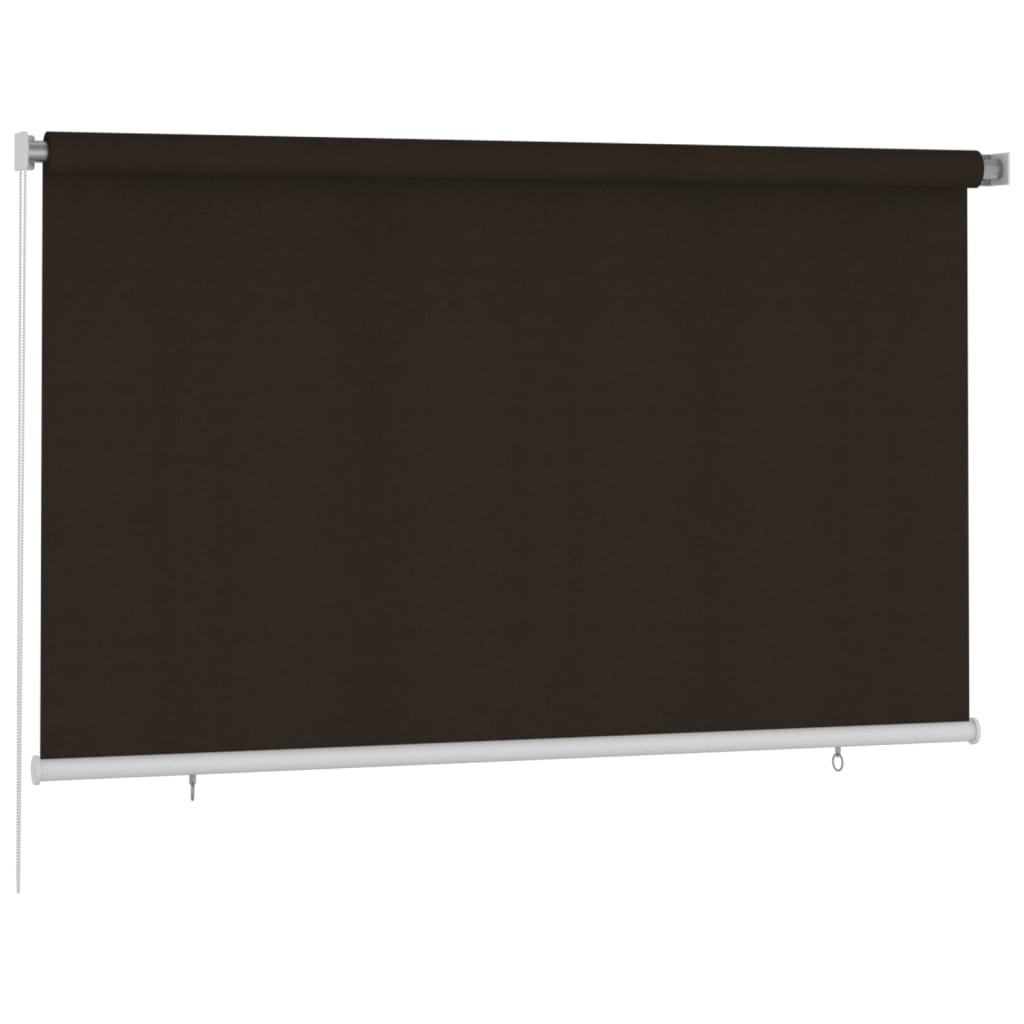 udendørs rullegardin 240x140 cm HDPE brun