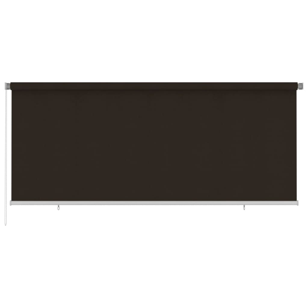 udendørs rullegardin 350x140 cm HDPE brun