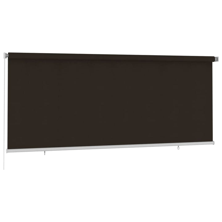 udendørs rullegardin 350x140 cm HDPE brun