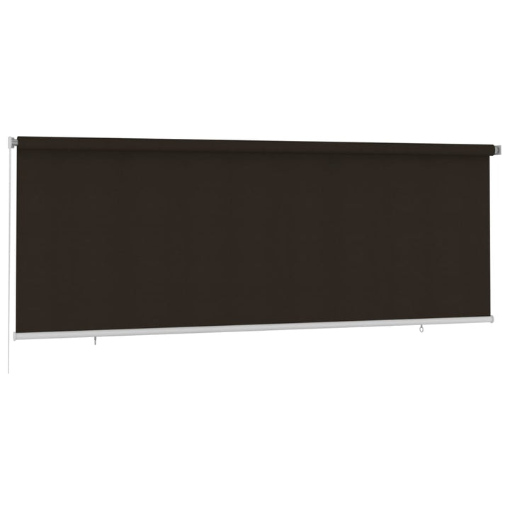 udendørs rullegardin 400x140 cm HDPE brun