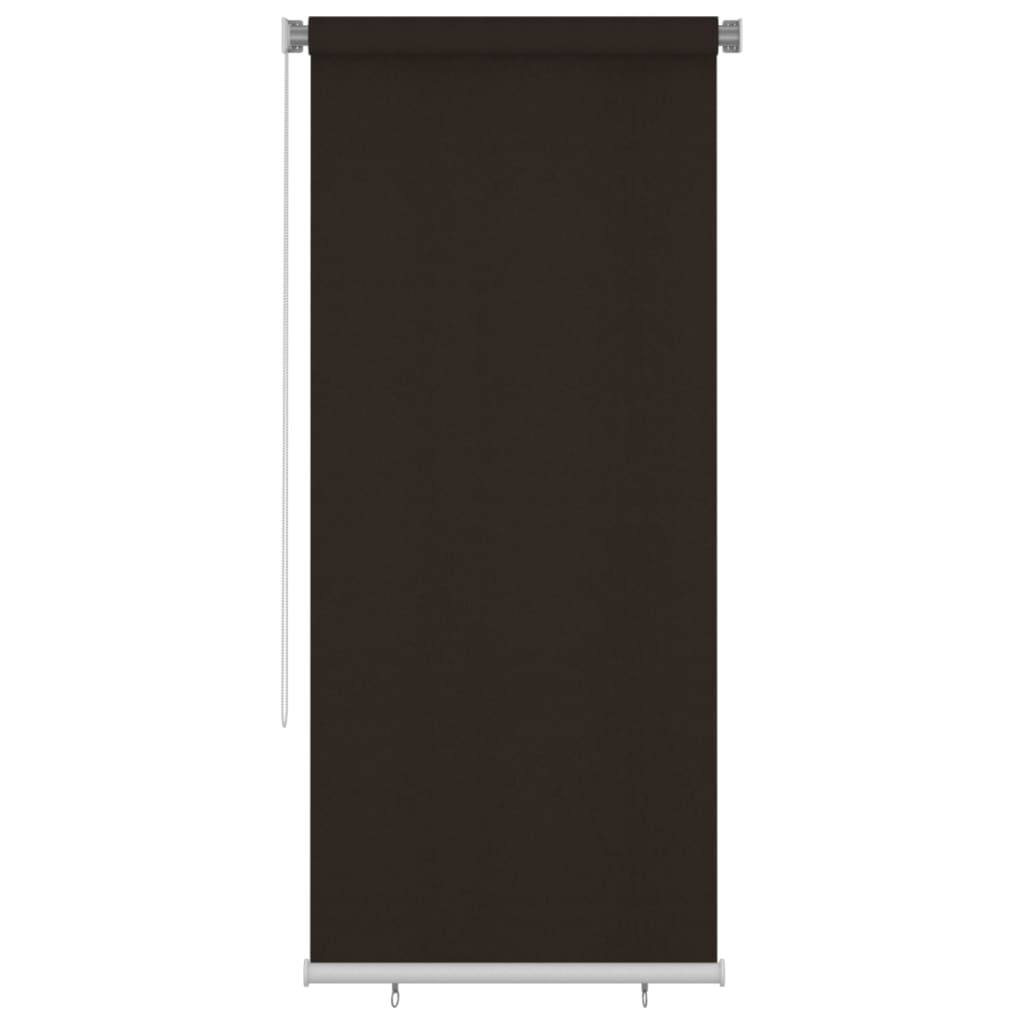 udendørs rullegardin 100x230 cm HDPE brun