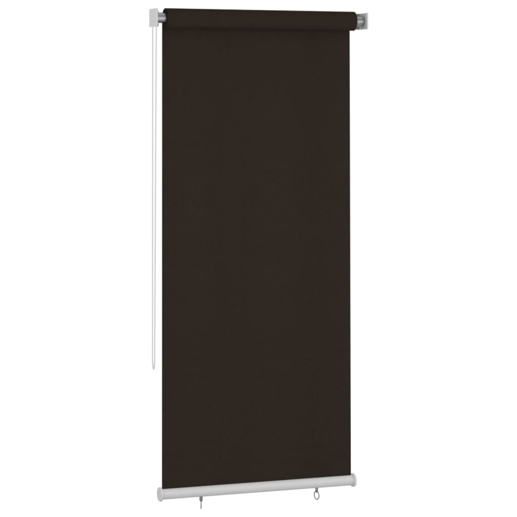 udendørs rullegardin 100x230 cm HDPE brun