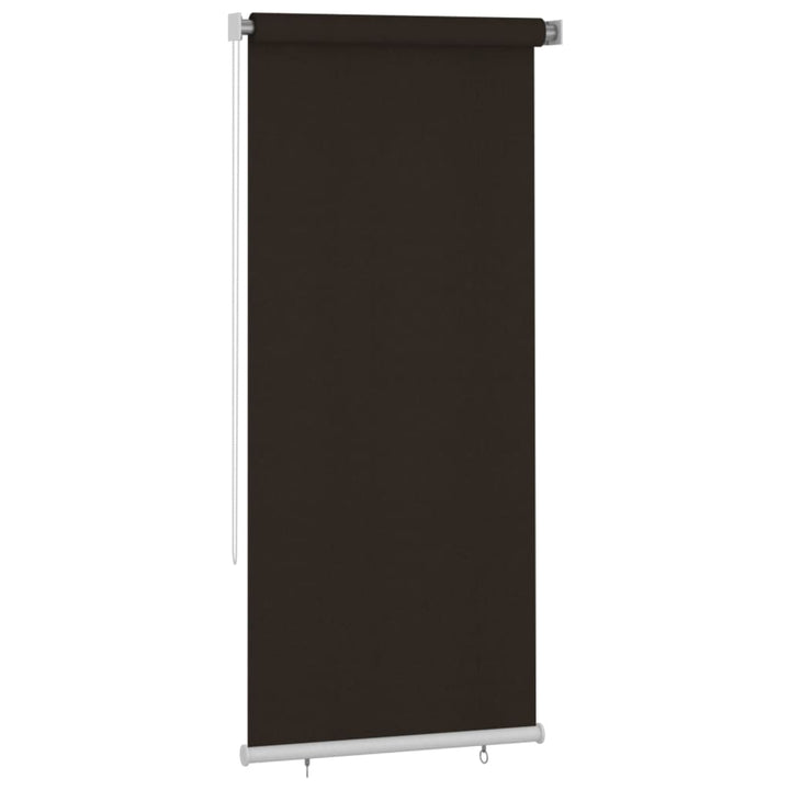 udendørs rullegardin 100x230 cm HDPE brun