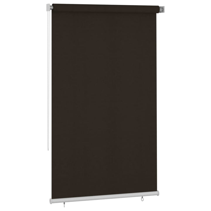 udendørs rullegardin 145 (B) x 230 (H) cm HDPE brun