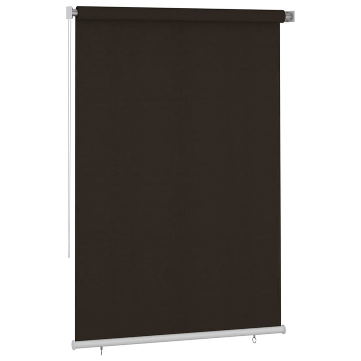 udendørs rullegardin 160x230 cm HDPE brun