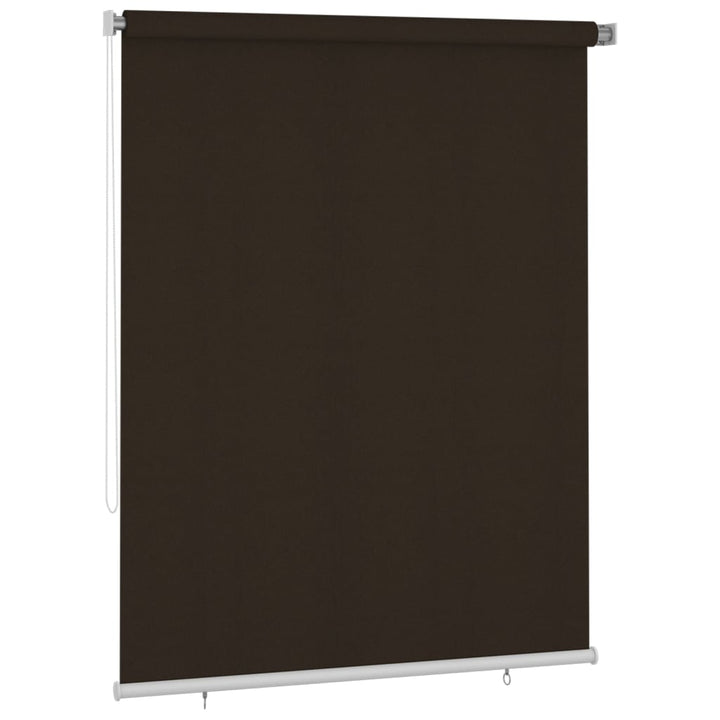 udendørs rullegardin 180x230 cm HDPE brun