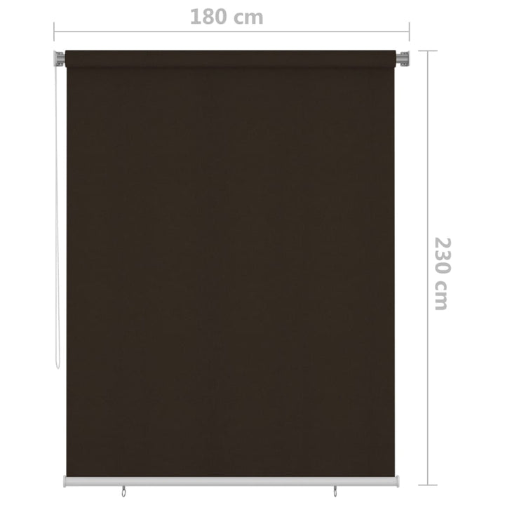 udendørs rullegardin 180x230 cm HDPE brun