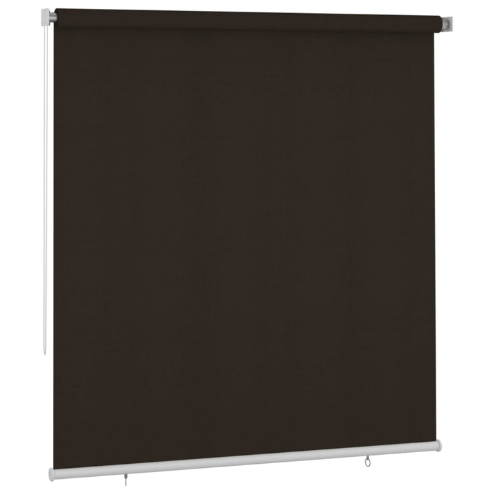 udendørs rullegardin 220x230 cm HDPE brun
