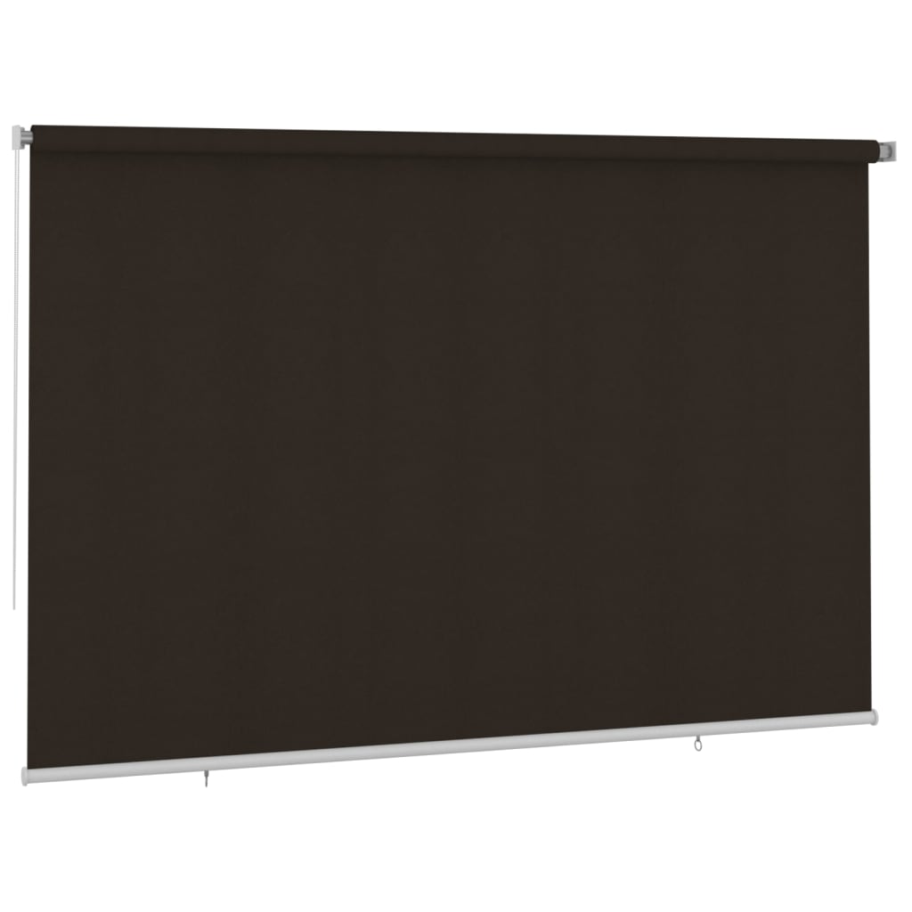 udendørs rullegardin 350x230 cm HDPE brun