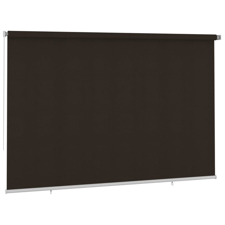 udendørs rullegardin 350x230 cm HDPE brun