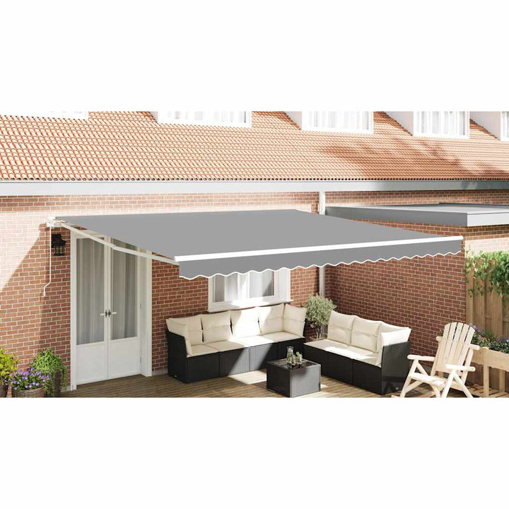 Markiseramme Hvid 400 × 350 cm Aluminium