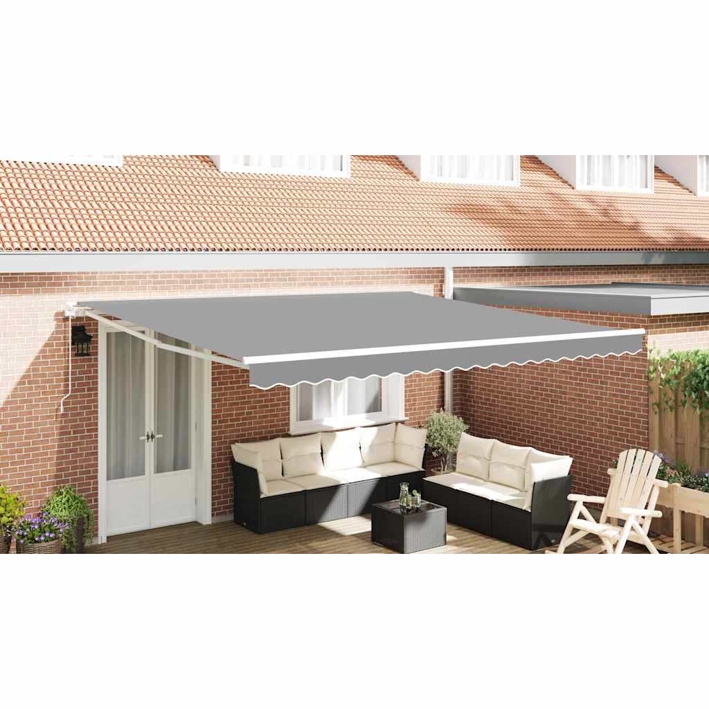 Markiseramme Hvid 450 × 350 cm Aluminium