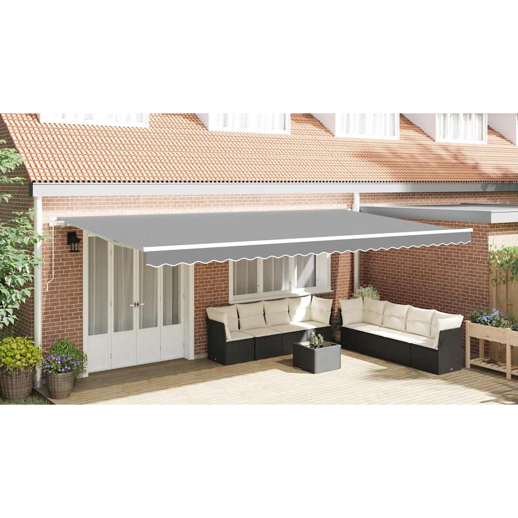 Markiseramme Hvid 600 × 350 cm Aluminium